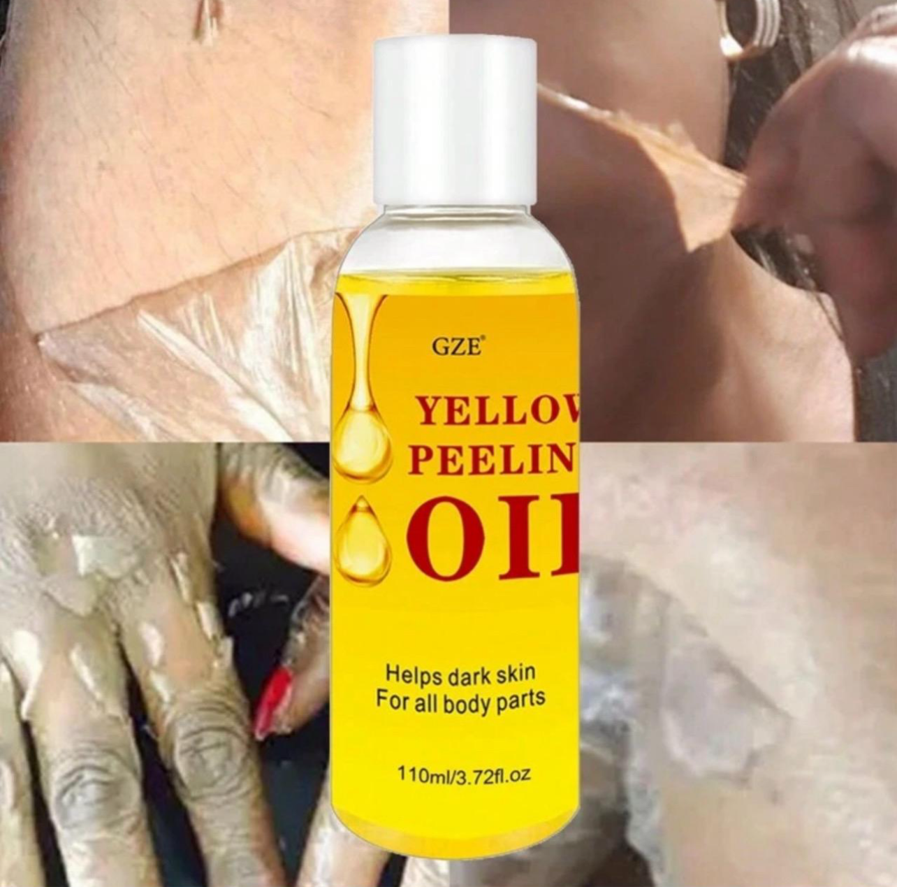 1PC Extra Strong Yellow Peeling Oil for Inner, Thighs, Body, Hand, Fade Dark Spots & Brightening Skin 110ml
- Effective Skin Brightening Treatment